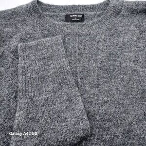 The Work Shop Charcoal‎ Gray Knit Crew Neck Sweater Size S Acrylic Blend